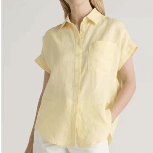 QUINCE EUROPEAN LINEN CAMP SHIRT